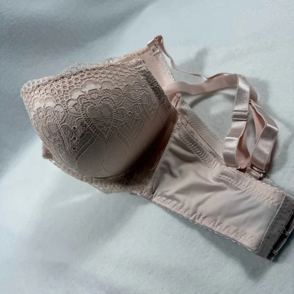 Rene Rofe 38DD Blush Floral Lace Demi Bra Convertible Underwire New Without Tags - Picture 8 of 10